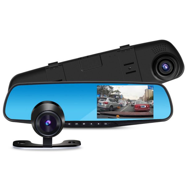 4.3” HD 1080P Dual Lens Car DVR Rear View Mirror 3IN1 Recorder Camera FRONT & BACK & REVERSE Dash Cam