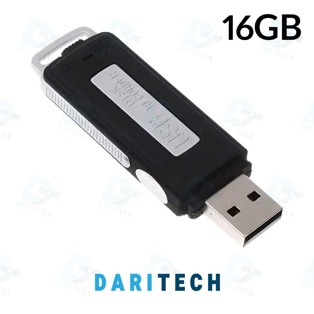 دستگاه ضبط صدای مینیاتوری USB مدل 16 گیگابایت مشکی