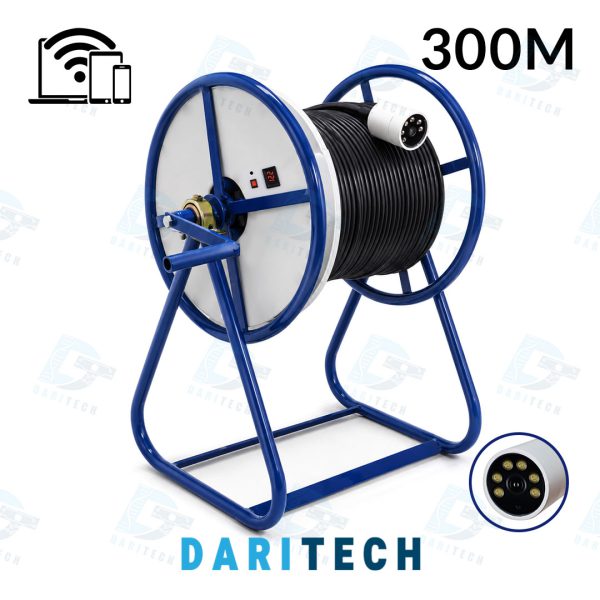 دوربین شلنگی آندوسکوپی بازرسی و حفاری چاه عمیق 300 متری WiFi لنز 60mm
