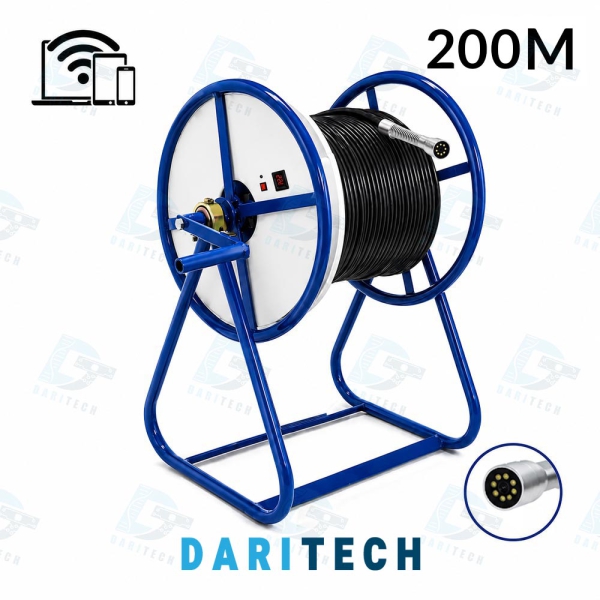 دوربین شلنگی آندوسکوپی بازرسی و حفاری چاه عمیق 100 متری WiFi لنز 20mm
