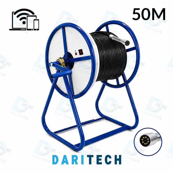 دوربین شلنگی آندوسکوپی بازرسی و حفاری چاه عمیق 50 متری WiFi لنز 20mm