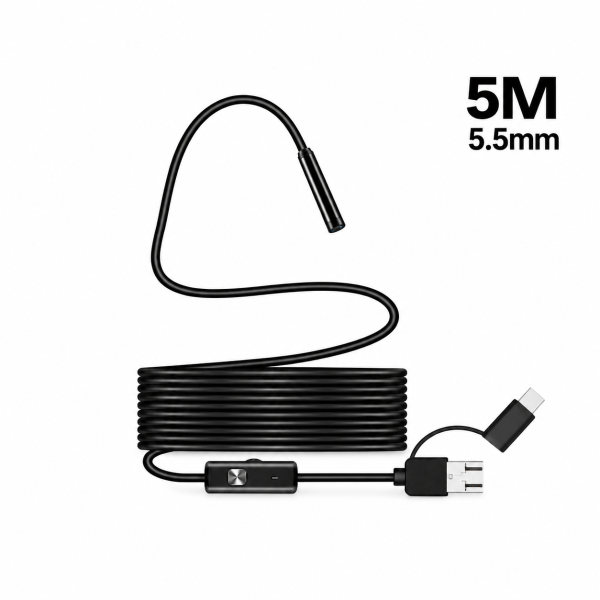 دوربین شلنگی و آندوسکوپی 5 متری لنز 5.5mm